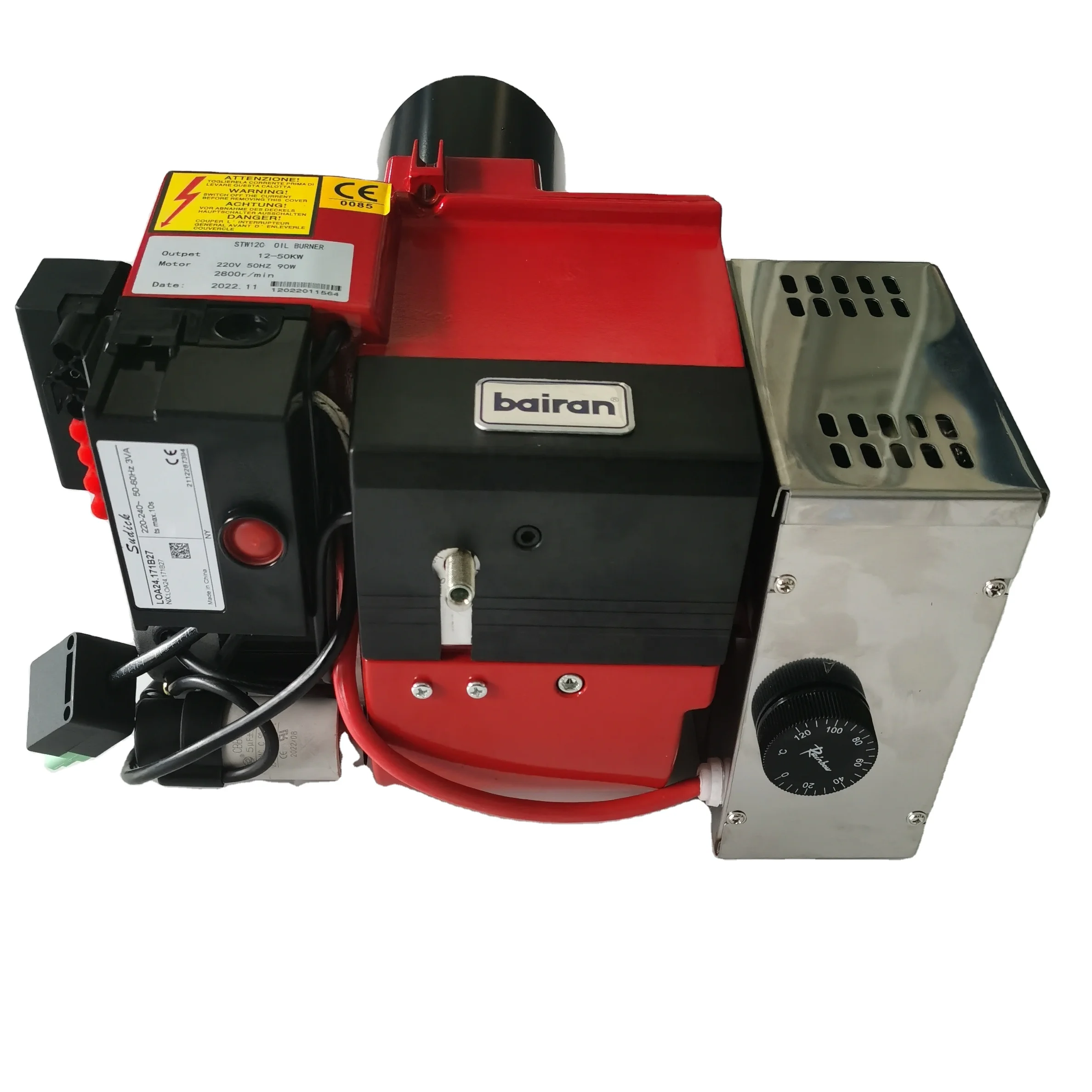 

2026 Factory High Quality Bairan Oil burner STW120 Waste Oil burner 10-50KW Spare Parts of Boiler WITH OIL PUMP