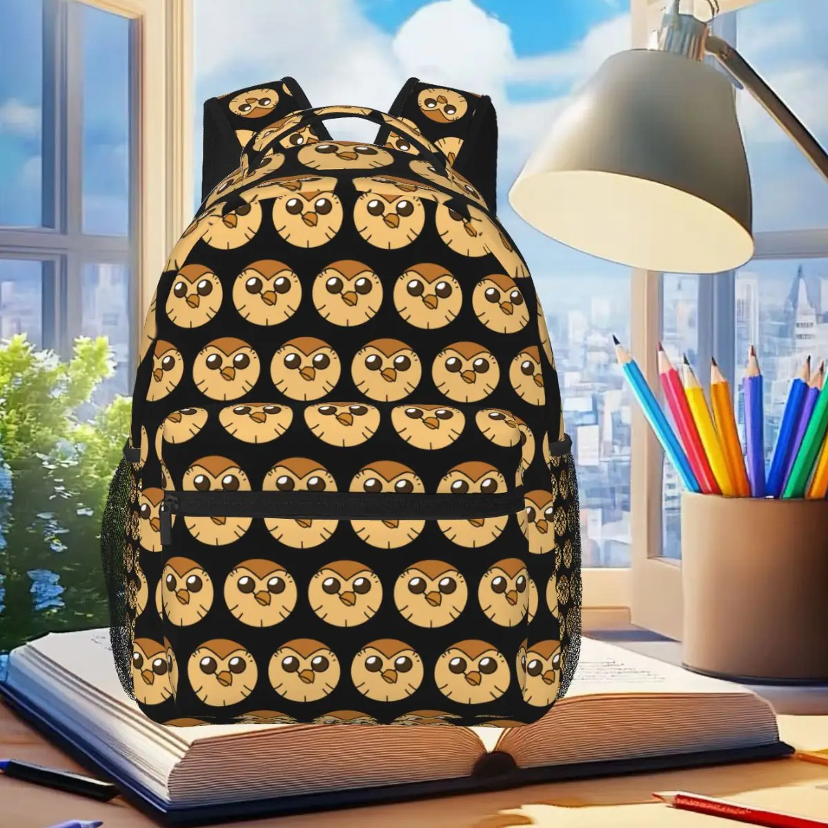 

The Owl House - Студенческий рюкзак Hooty, школьная сумка, походный дорожный рюкзак для мальчиков и девочек, модная сумка для книг, сумки на плечо
