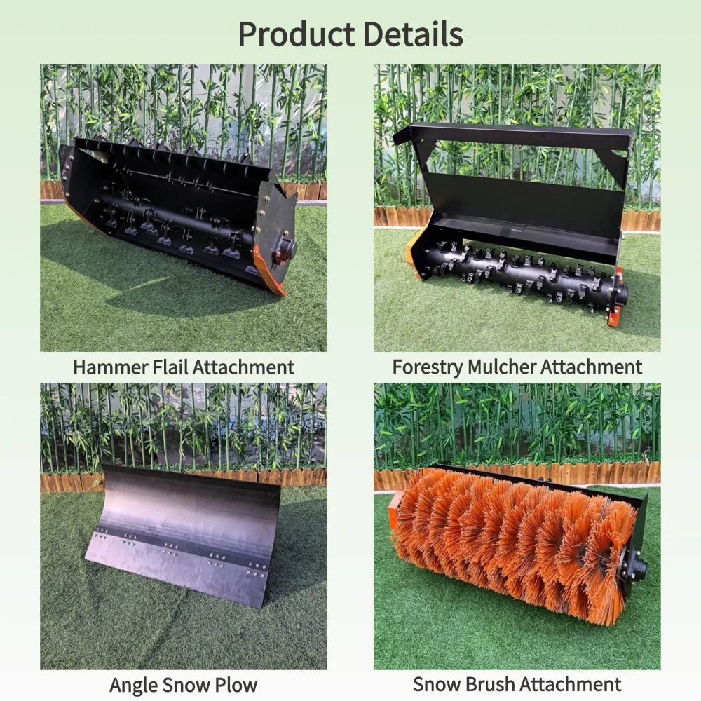 Vigorun Tech 1000mm Cutting Width Tool Transporter Remote Control Forest Mulcher With Loncin 4-Stroke Engine