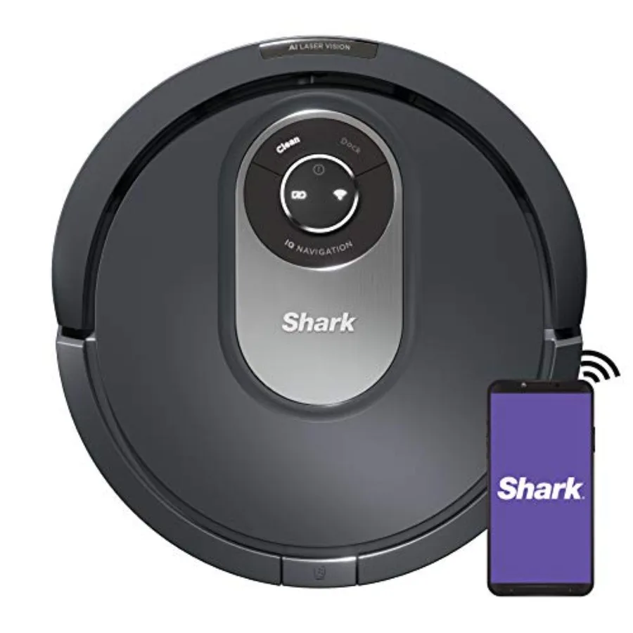 AI Robot Vacuum Smart Mapping Scheduling Pet Hair Pick Up Logical Navigation Black/Silver RV2001 Carpet