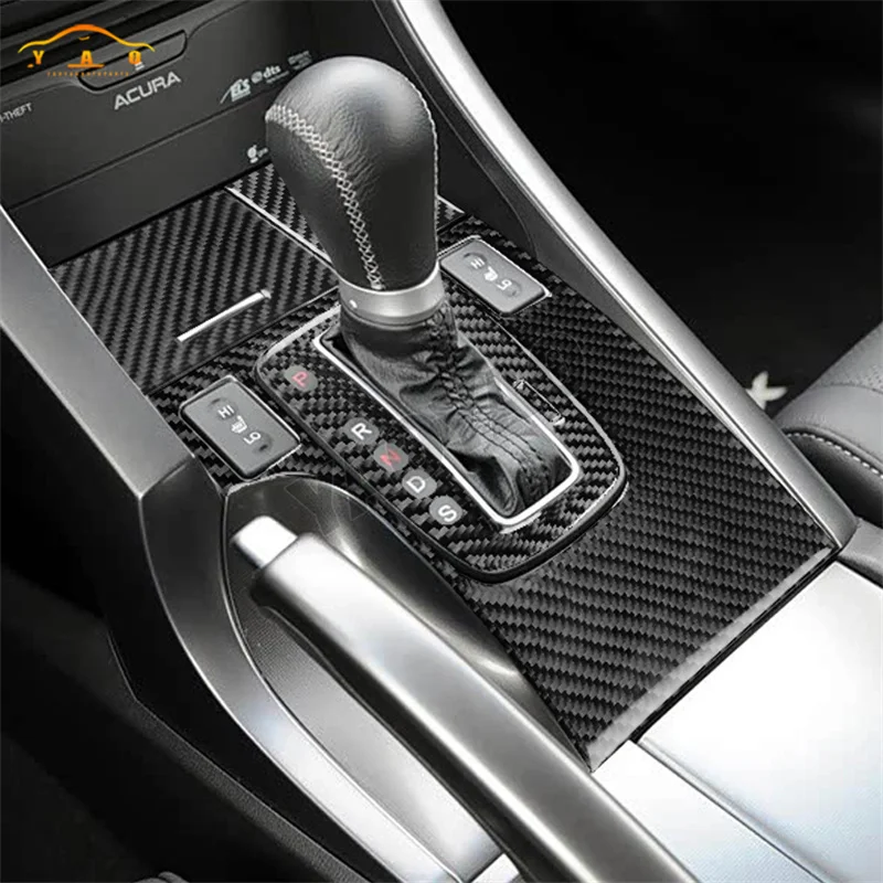 Real Carbon Fiber Sticker For Acura TSX 2009-2014 Transmission Panel Kit Panel Cover Car Accessories Car Sticker