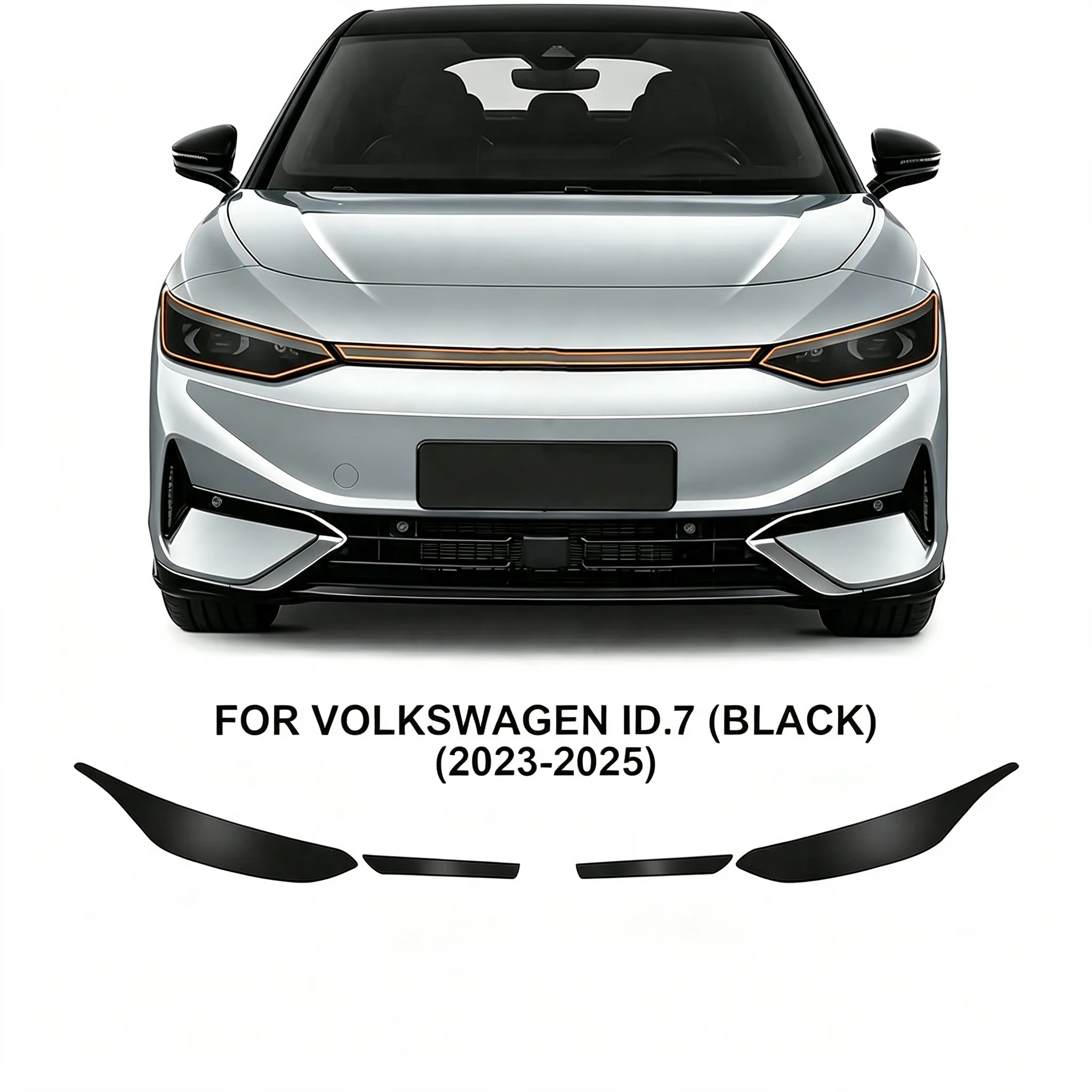 Für VOLKSWAGEN ID.7 2023-2025 Auto TPU Transparente Schutzfolie Scheinwerfer Rückspiegel B-Säulen Lackschutzfolie Anti-Kratz-Folie