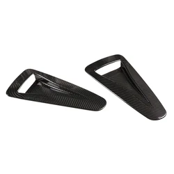 Car Real Carbon Fiber Front Engine Hood Air Vent Trim Fender Decoration Outlet Cover Trim for Nissan GTR R35 2008-2016