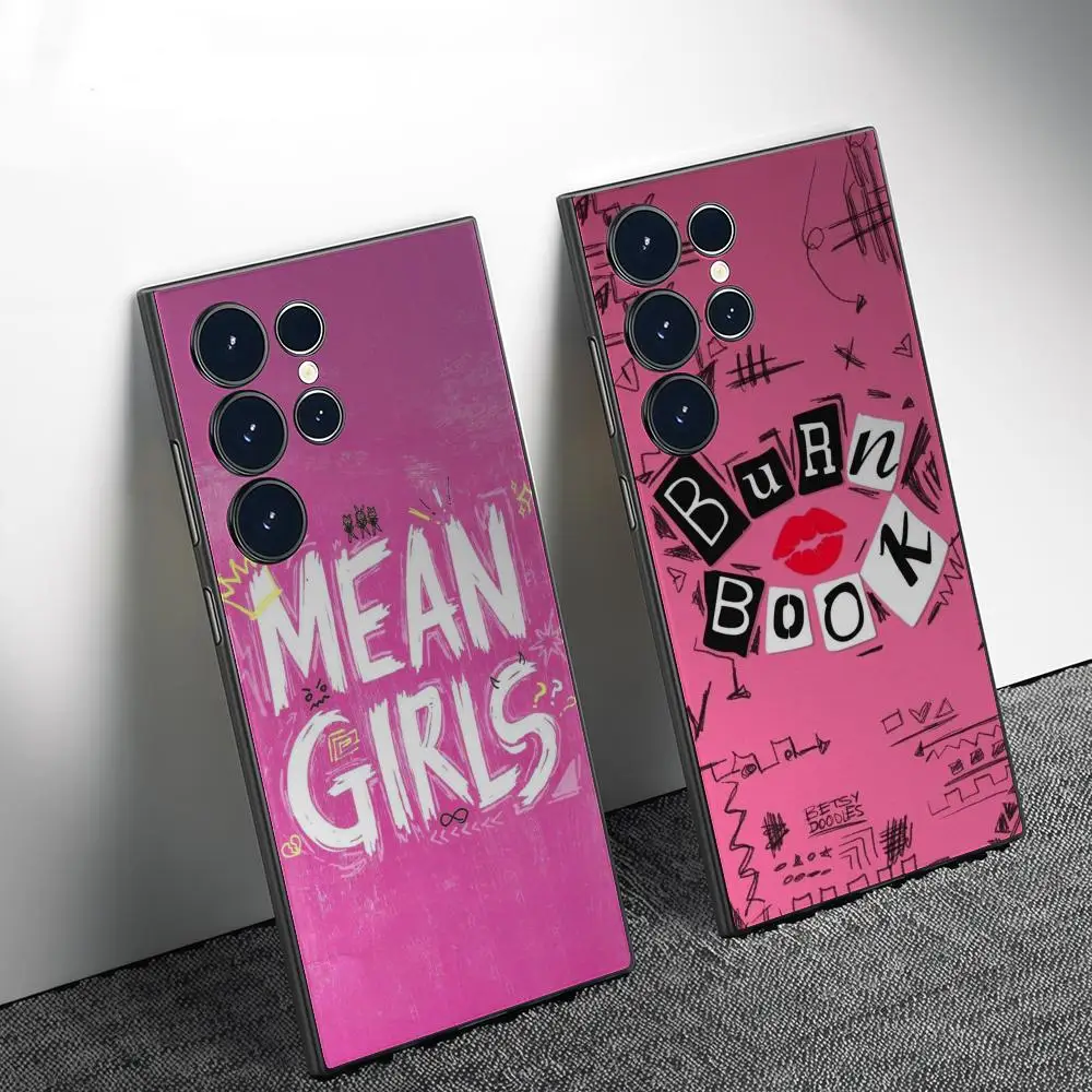 Coque de téléphone Mean Girls Burn Book pour Samsung Galaxy S26 S25 S24 S22 S23 Ultra S21 S20 Plus, coque souple intégrale givrée