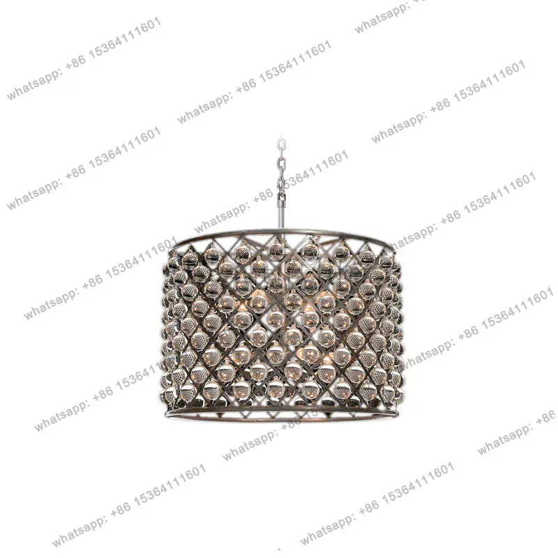French light luxury villa hotel restaurant high-end first-class K9 crystal bead pendant can shine