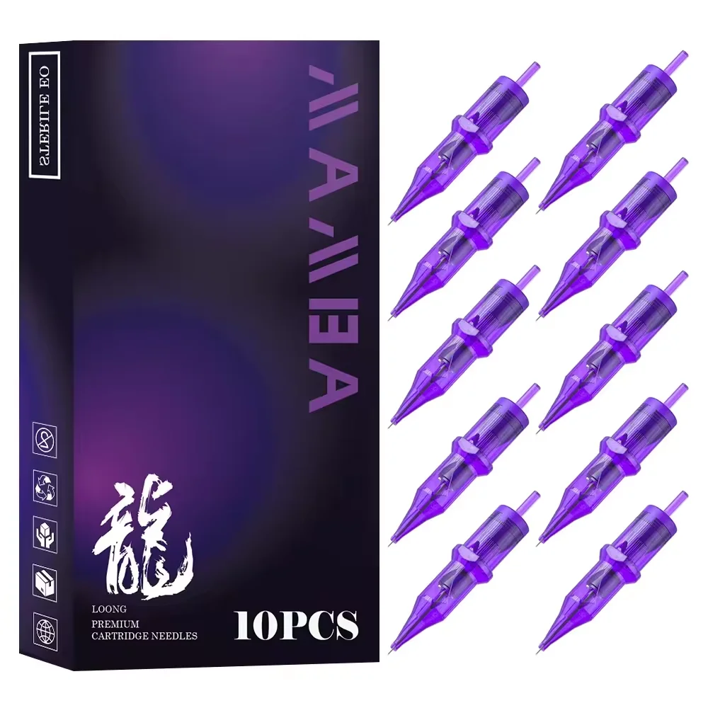 

Mamba LOONG 10pcs Cartridge Tattoo Cartridge Tattoo Needles RL Disposable Sterilized Safety Tattoo Needle For Tattoo Machine Pen