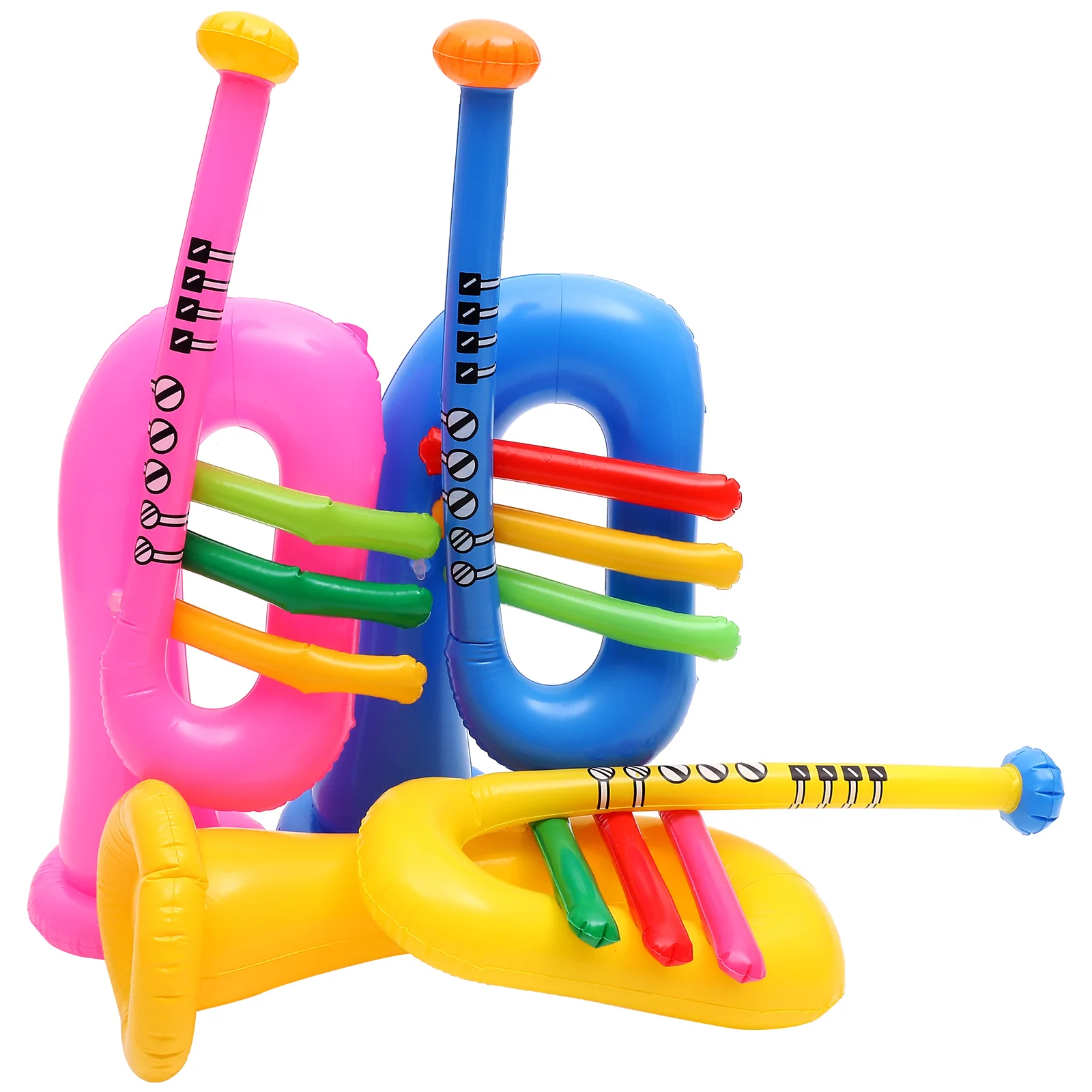 3 Pcs Inflatable Musical Instrument Toys Funny Pvc Portable Inflation Kids Party Props