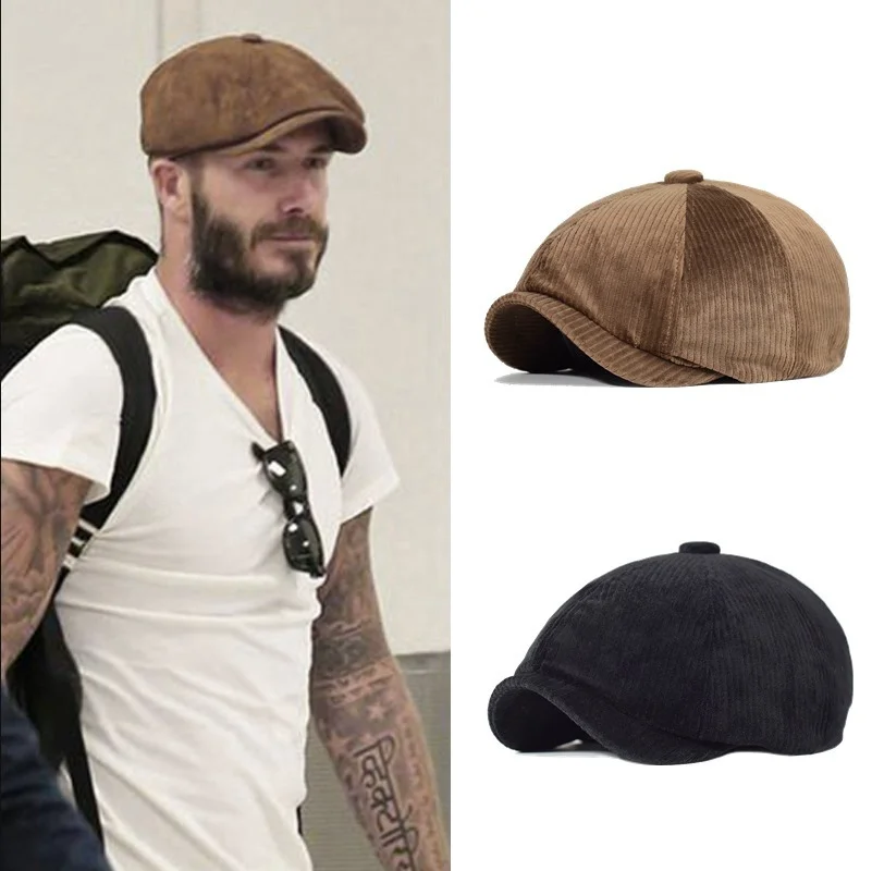 Unisex Spring Autumn Winter Newsboy Caps Men and Women Warm Octagonal Hat for Male Detective Hats Retro Flat Caps