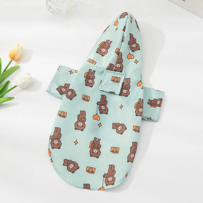 Imperméable pour chien avec chapeau, manteau d'été imperméable à manches courtes pour Bichon, Schnau