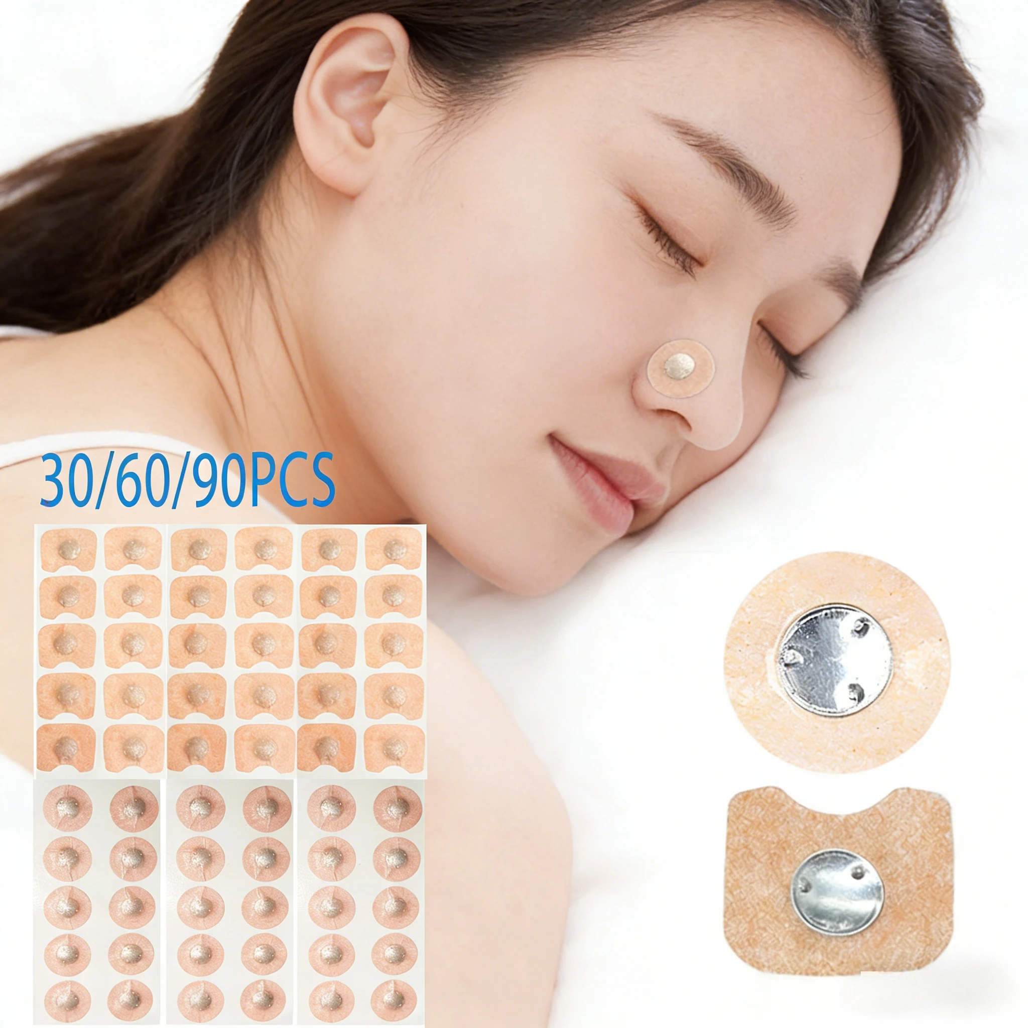 

Magnetic Anti Snoring Nose Strips 60 90PCSMagnetic Nose Clip Anti Snoring Nasal Dilator Improve Airflow Sleeping Helper