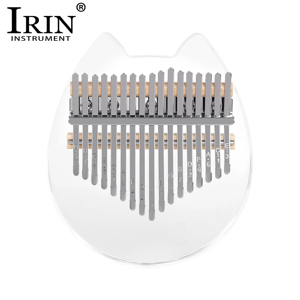 IRIN 17 Tone Transparent Crystal Kalimba Thumb Piano Portable Kalimba With Thumb Piano Box Keyboard Instrument Accessories