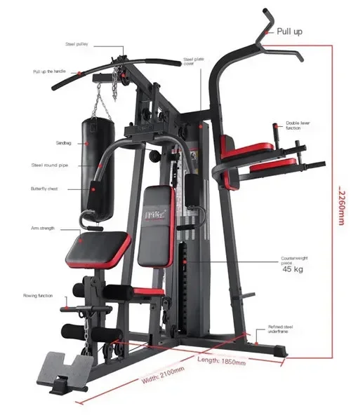 Home Gym Exercise Equipment One Three and 5 Station Integrated Trainer Mutli Function Station