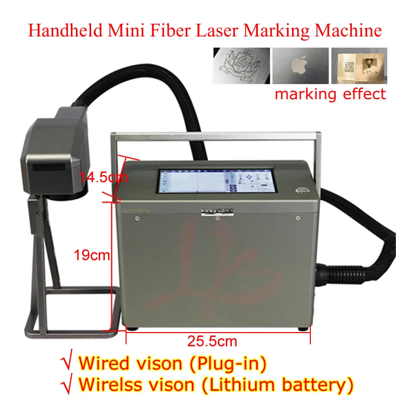 Wireless Handheld Lithium Battery Mini Fiber Laser Marking Machine 20W 30W  50W MAX Metal Engraving Machine for PVC Plastic Stai