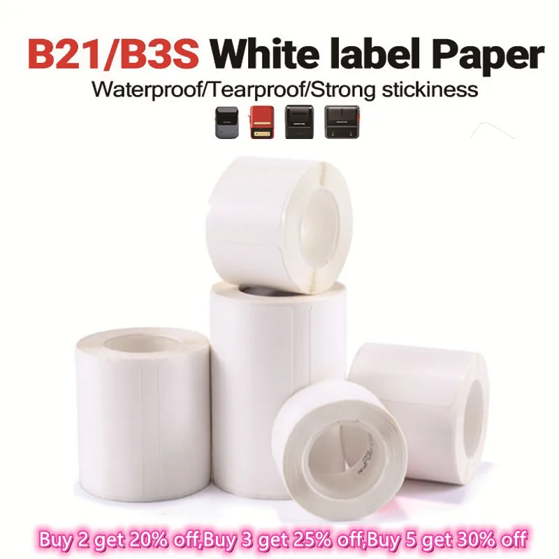 NiiMbot B21/ B3SLabel Machine Printing Cotton Watercolor Paper Bulk Thermal Label Printer Sheet Paper Self Adhesive Label Pocket