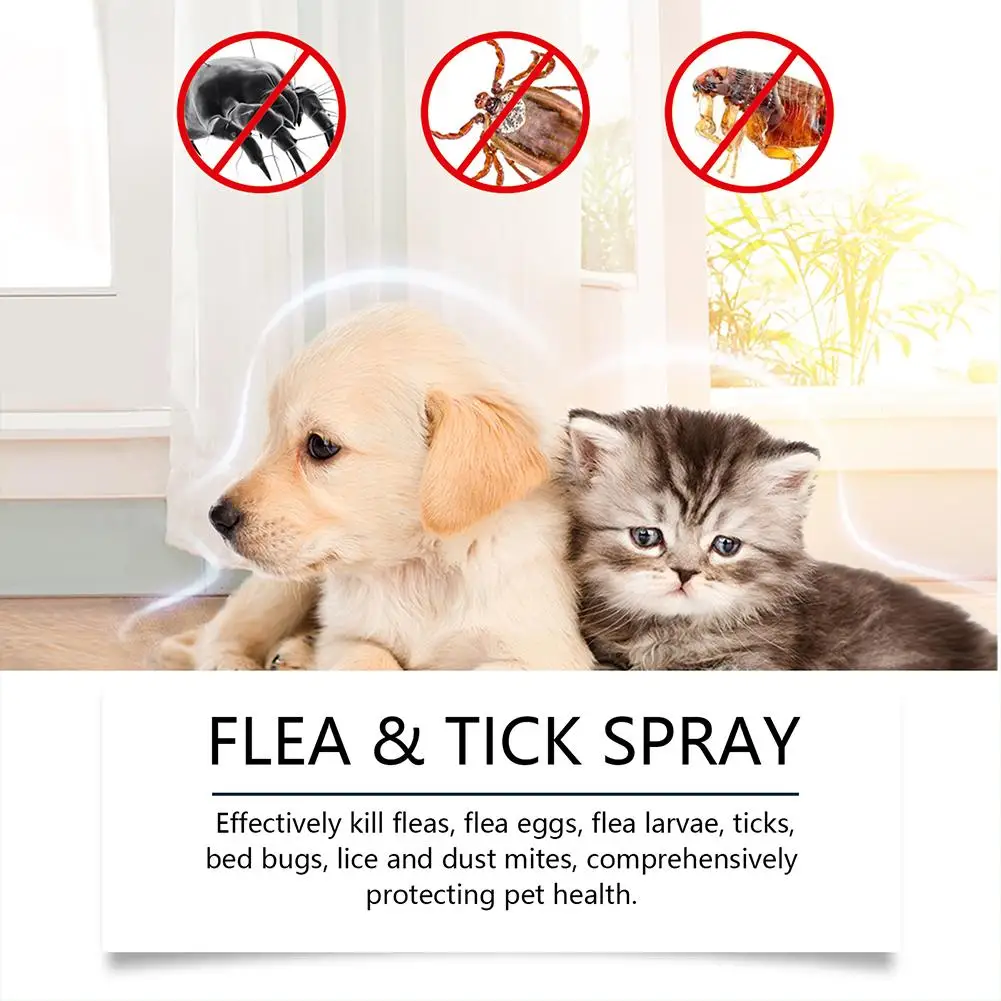 100ml Dog Cat Repel Fleas Mites Pet Cleaning Spray Hair Skin Insect Repellent Spray Pet Insect Repellent Daily Gentle Care Agent - view 5