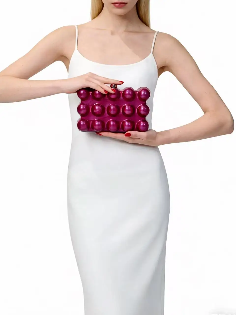 

3D Texture Acrylic Evening Bag, New Fashionable Molded Formal Clutch Handbag With Chain Strap, Suitable For Wedding Party, Marbl