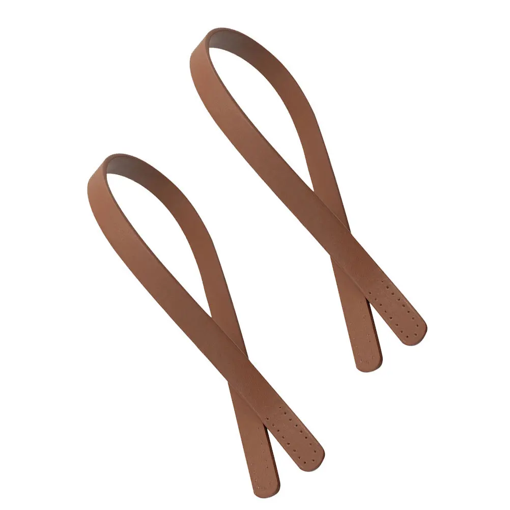 2個入り トートバッグストラップ ハンドバッグベルト レディース ホーボーバッグストラップ 耐久性のあるPU クラシックデザイン 多孔質エンド 縫製DIYバッグ