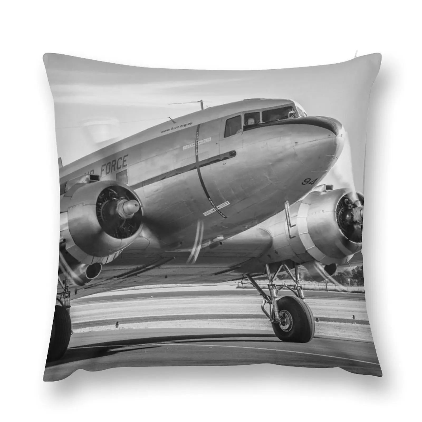 

Vintage Plane - DC3 - Dakota - Retro Aeroplane Airplane Throw Pillow Luxury Pillow Case Pillow Cover