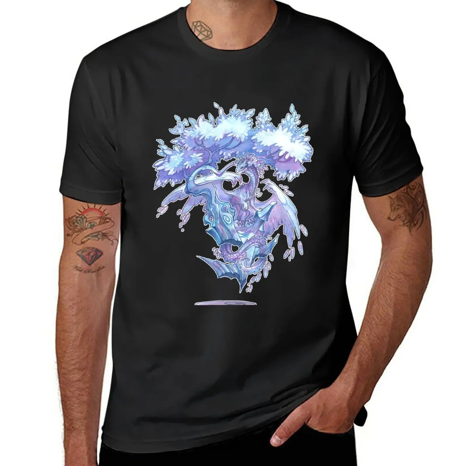 New crystal bonsai T-Shirt vintage t shirt T-shirt short graphics t shirt boys white t shirts plain black t shirts men