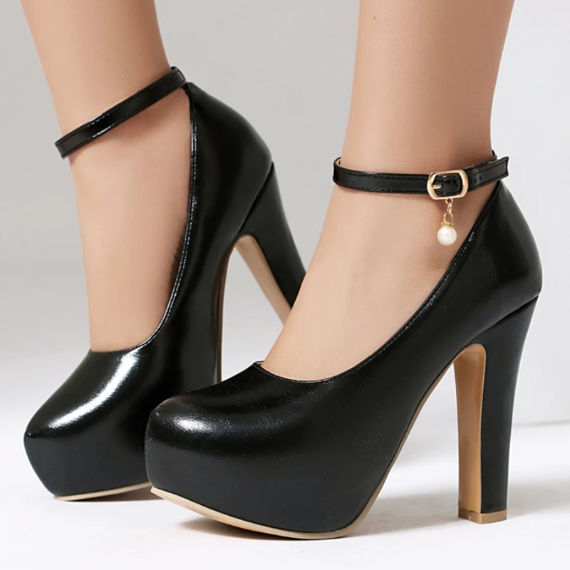 

Sexy 12cm Platform Women's High Heels Shoes Red Women's Heeled Round Toe Pumps Party Dance Nightclub Wedding Shoes Female