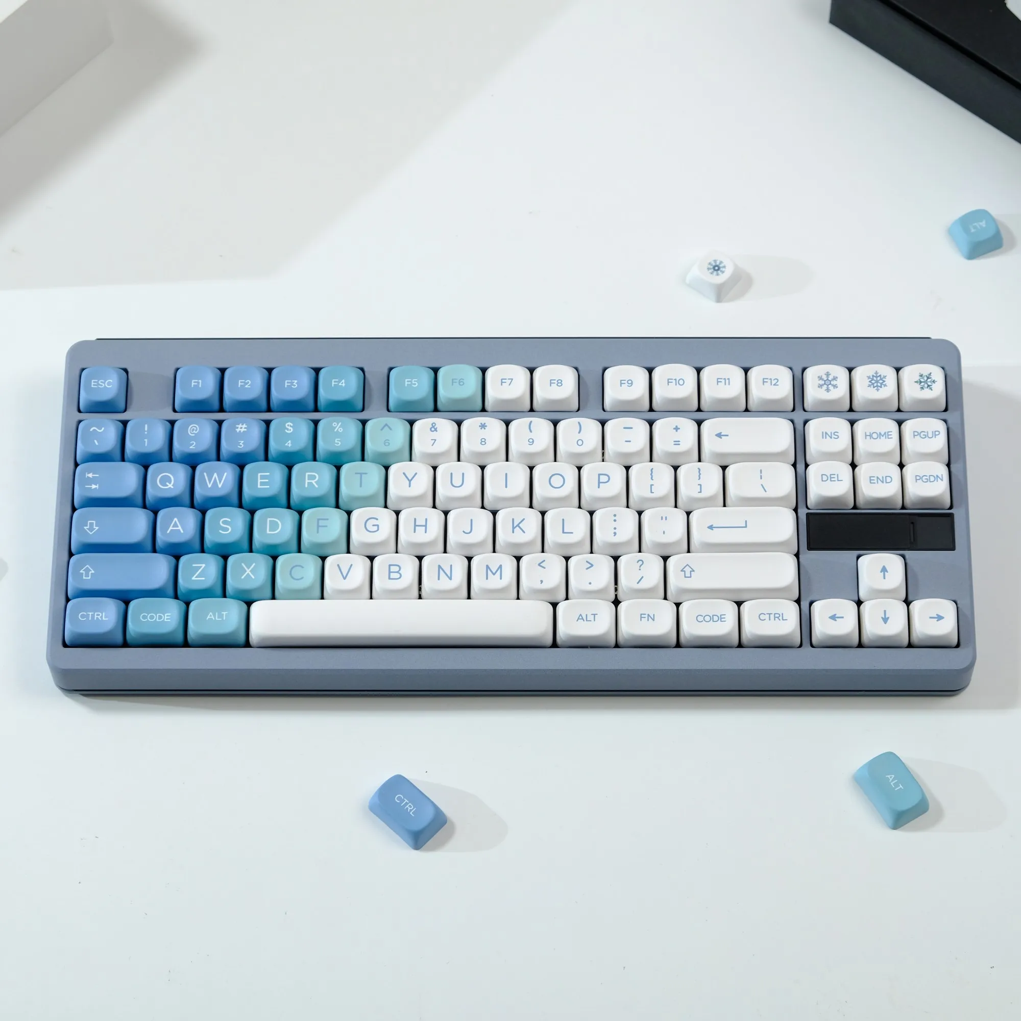 Imagem -05 - Yeti-moon-like Teclado Mecânico de Lados Gradiente Pbt Moa Corante para Gmk67 para Teclado Mecânico Drunkdeer