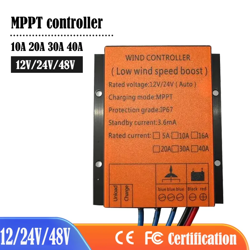 1000W 12V 24V 48V Waterproof Wind Turbine Generator Charge Controller Wind Power Generator Regulator Windmill Controller