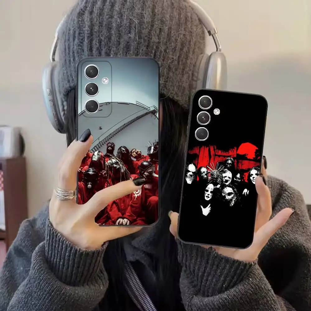

Rock S-Slipknot Band Phone Case For Samsung S25,24,21,22,23,20,S30,Ultra,Plus,Fe,Lite,Note,5G Black Soft