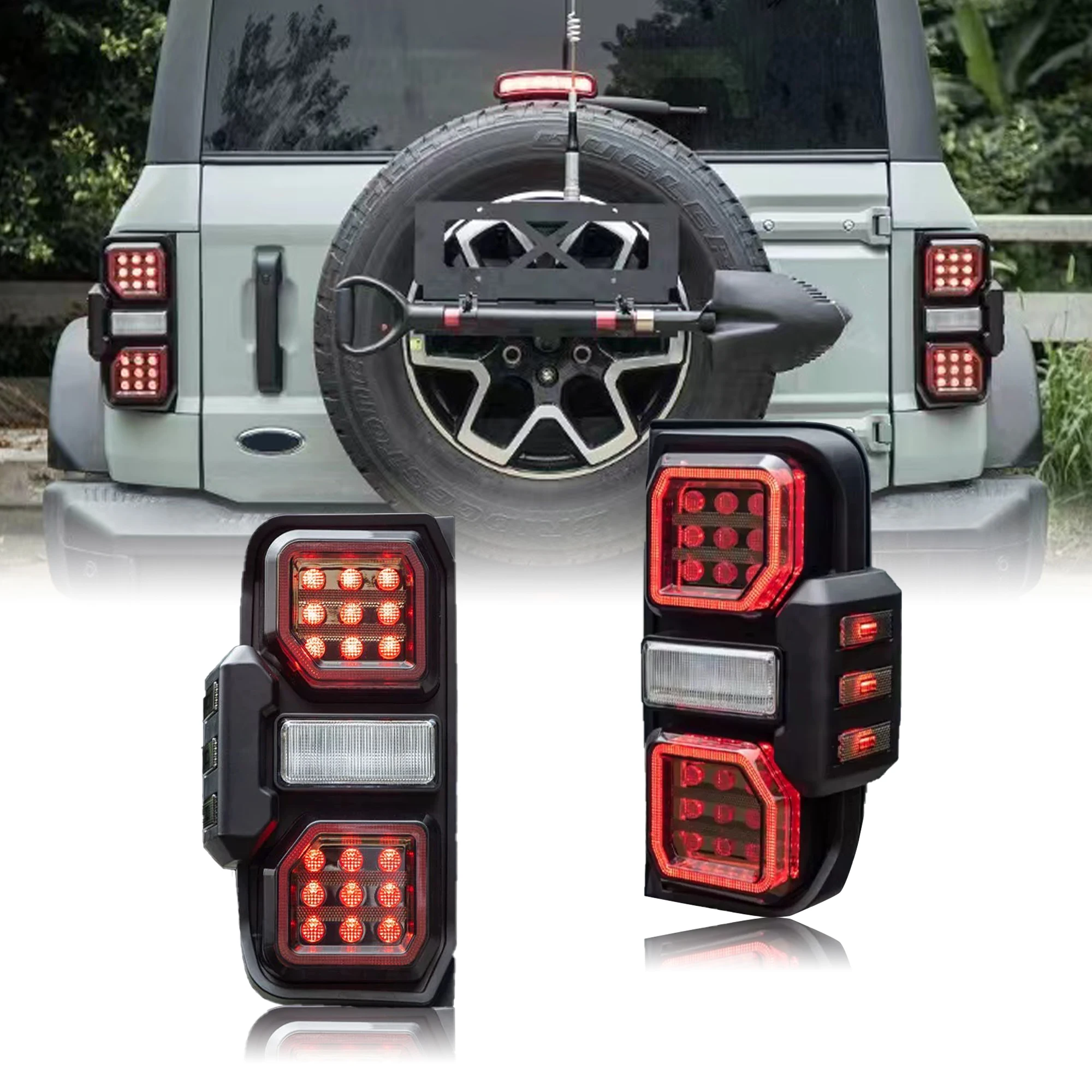 

Top Quality Suitable for Mustang Off-road High Brightness Car Modification LED Taillight Assembly 12v