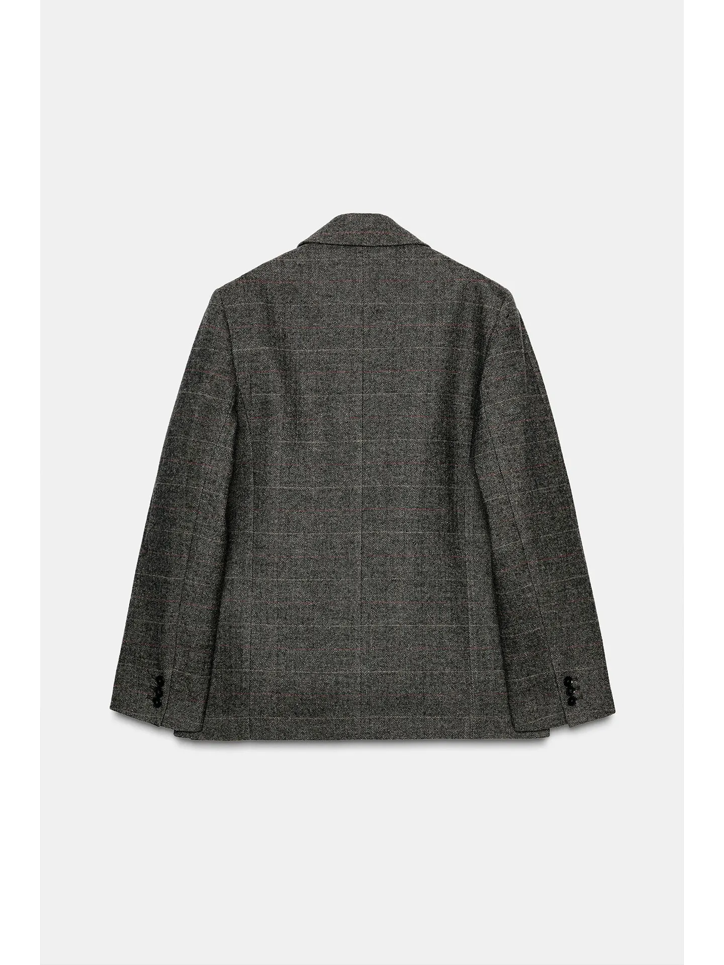 Primavera 2026 feminino casual solto xadrez terno jaet oversized clássico sle longo sve botão acima faionable high-end sentimento