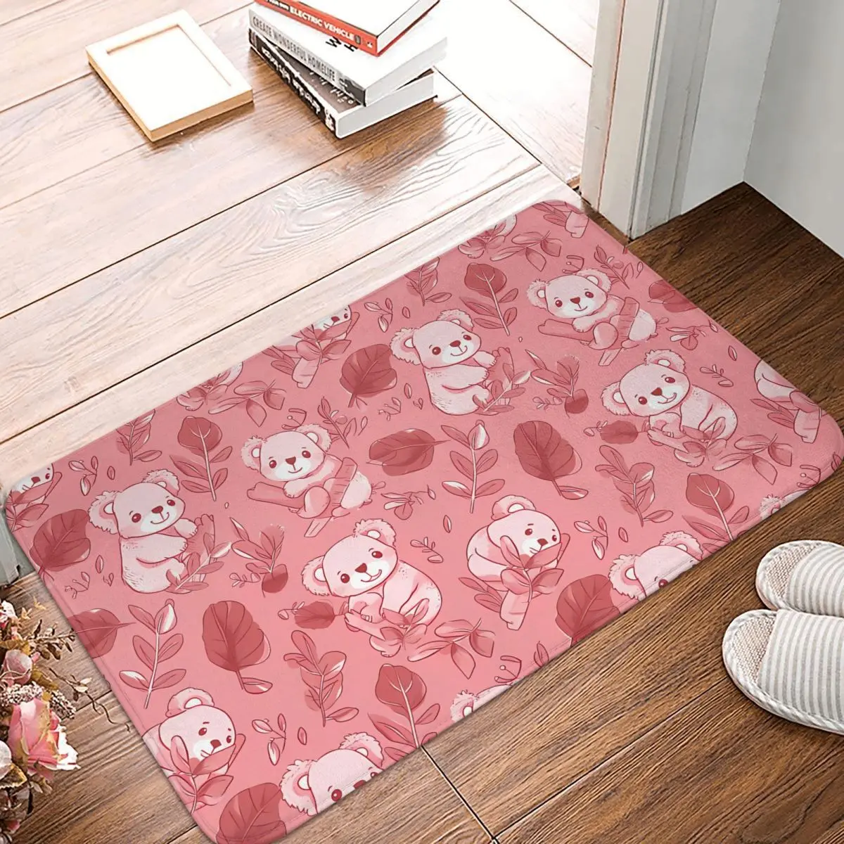 Koala Australian Animals Non-slip Doormat Party Pink Bath Kitchen Mat Outdoor Carpet Flannel Modern Decor