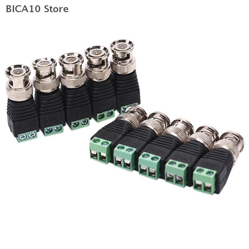 10 수 동축 CAT5 - 동축 BNC 케이블 커넥터 어댑터 카메라 CCTV 비디오 발룬