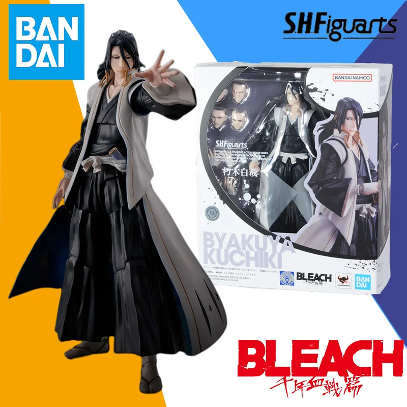 

In Stock Bandai Original SHF BLEACH: Thousand-Year Blood War BYAKUYA KUCHIKI Anime Action Figure Model Finished Toy Gift for Kid