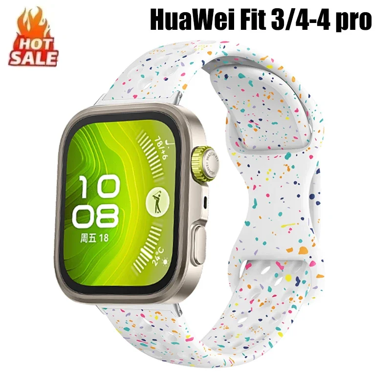 

Поп-силиконовый ремешок для часов Huawei Watch Fit 4 Pro Fit4 3, сменный спортивный ремешок Correa для часов Huawei Watch Fit 4 3