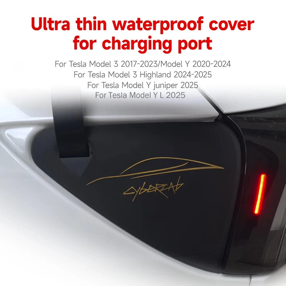 Car Charger Port Cover for Tesla Model 3 Y Highland Juniper Outdoor Rainproof Protection Silicone Dustproof Covers Accessories ﻿