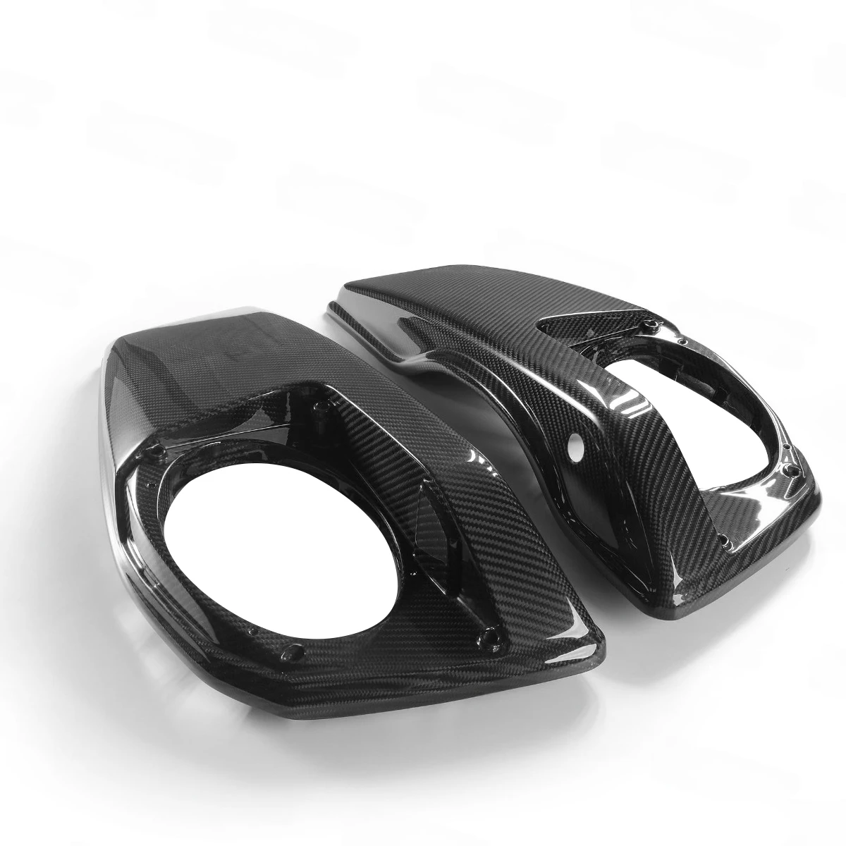 Motorcycle 3K Twill Glossy Carbon Fiber Side Box Top Cover Black USOHAWLK for Road Glide Street Glide 2023-2025