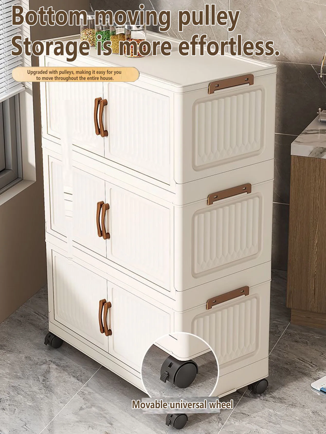 Foldable Plastic Storage Cabinet for Kids Bedroom No-Install Home Organizer for Toys And Clothes - Compact Space-Saving Solution