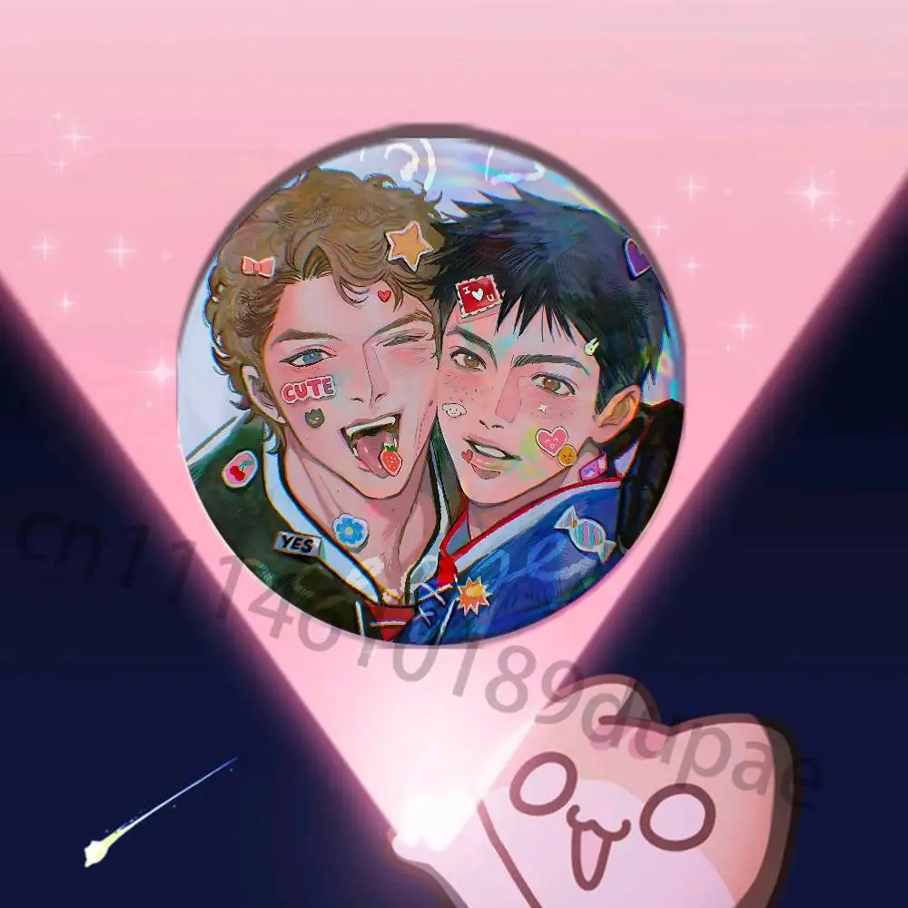 chibi H-Heated R-Rivalry Badges 25 32 44 58 75 mm Round Customizable Wholesale Fan goods Self-made fan freebies TH
