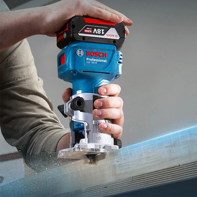 Imagem -06 - Bosch-glf 18v8 18v Máquina Router Elétrico Aparador de Madeira Ferramenta de Carpintaria Entalhes Ferramentas Eléctricas Dedicadas 30000rpm