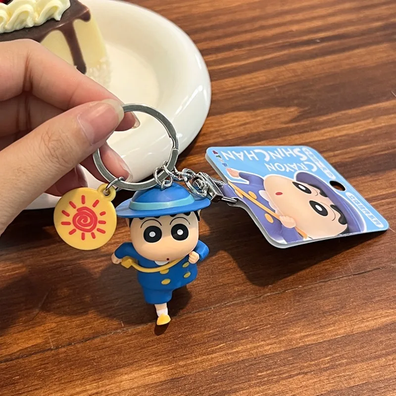 Breloczek Crayon Shin-Chan Anime Mały Nowy Dzień Figurka Zawieszka do Torby Kreskówka Akcesoria do Kluczy Zabawki dla Dzieci Prezent