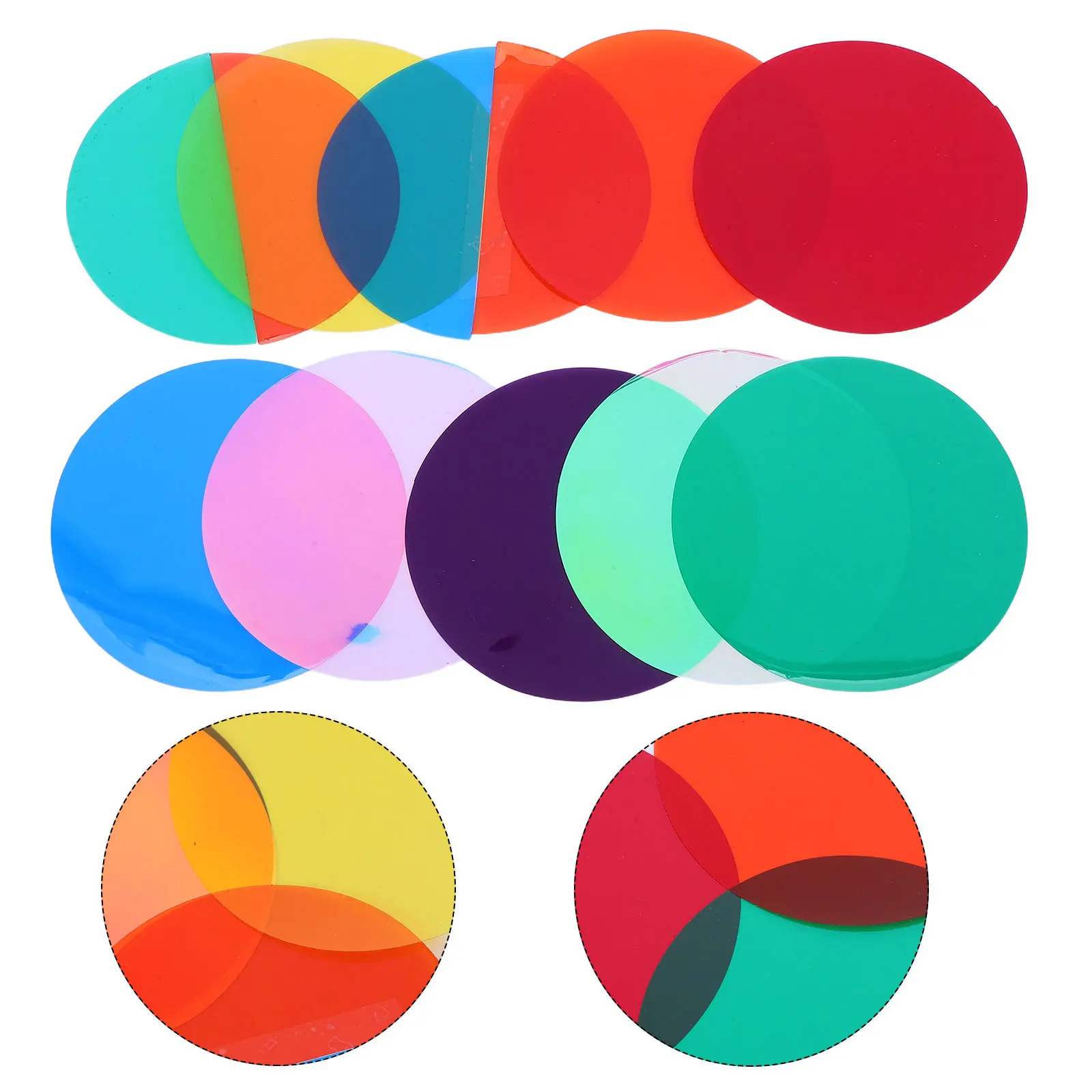 

10Pcs Colored Gel Filters Warm Light Sheets Self-Adhesive for Lamp Color Film Home Decor Lighting Enhancement LED Film