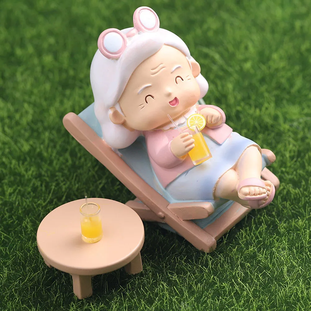 

1Set Couple Ornament Happy Elderly Couple Statue for Desktop Car Cake Decoration Romantic Grandparent Gift Anniversary Christmas