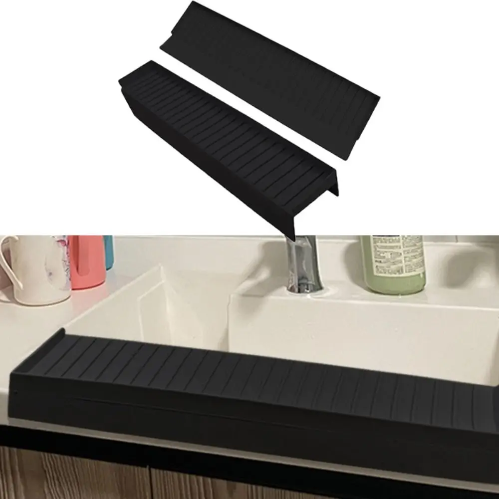 

Silicone Kitchen Sink Water Baffle Splash-proof Drainable Sink Edge Protector Cuttable Faucet Splash Guard Washbasin