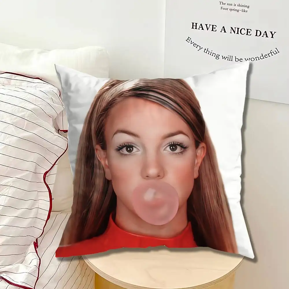 FOR Britney Spears Single Throw Pillow Case Cover Sofa Cushion Home Room Decor