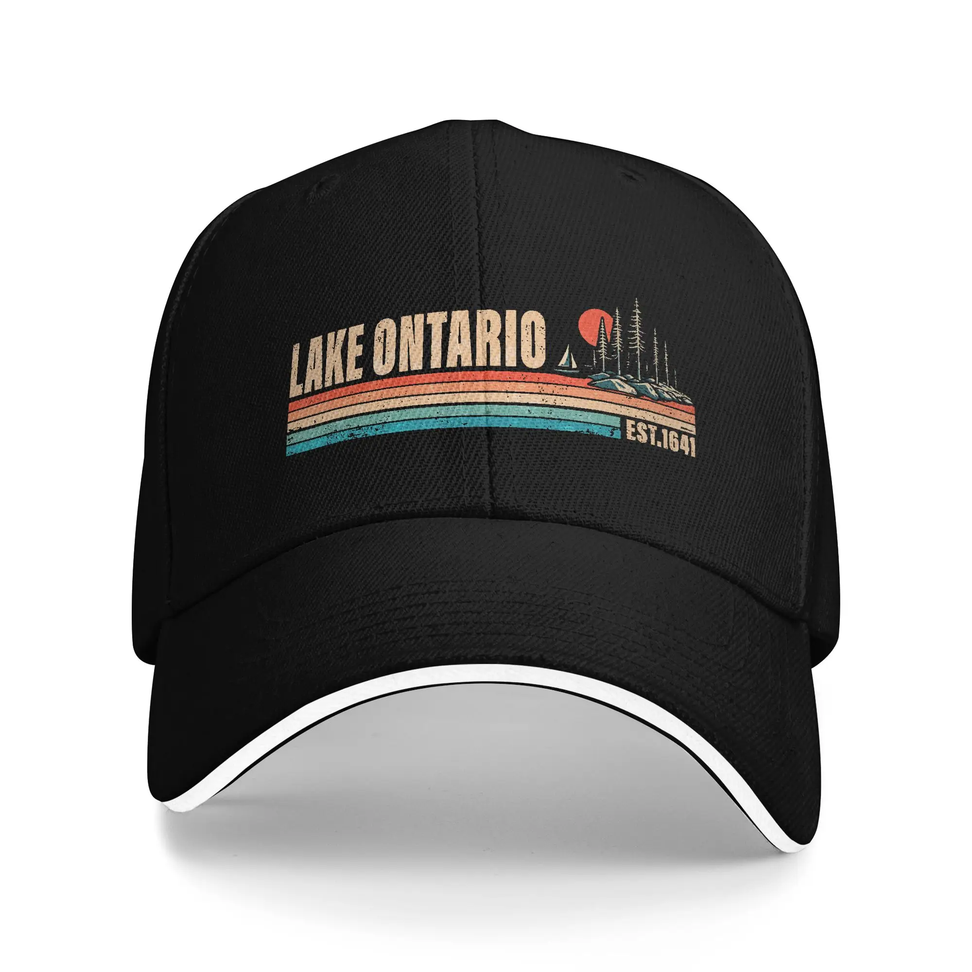 Summer Casual Baseball Cap Lake America Funny Ontario USA Canada Outdoor Sport Trucker Hat For Unisex-Teens Baseball Caps