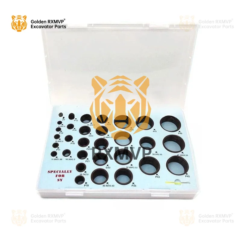 For Komatsu Caterpillar Hitachi Kobelco Hyundai Daewoo Doosan Sany Box O-ring Repair Kit Sealing Ring Excavator Accessories