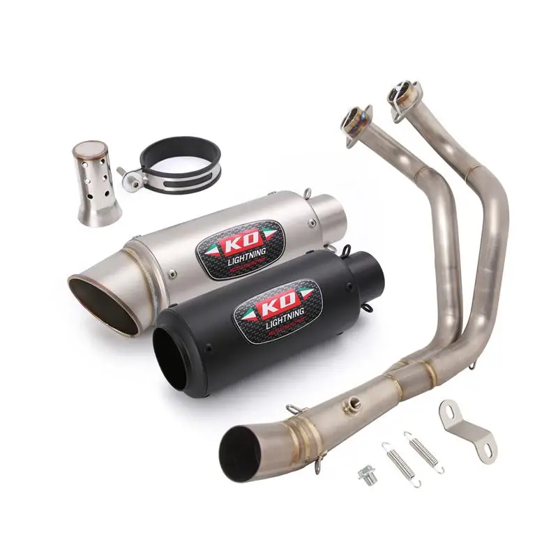 

Motorcycle Full Exhaust System Header Link Pipe Slip On 51mm Muffler Silencer For Yamaha YZF-R7 2021-2023 MT-07 FZ07 2022 2023