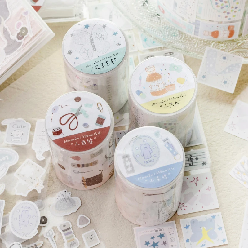 Journal GO 6x200cm Cute Scrapbooking Decorative Tape Stickers Greeting Card Journaling diy INS Style Masking Tape Stationery