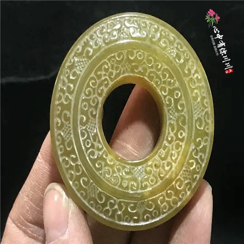 Hamming lofty jade pendant Xiuyu old things handle a Ping An buckle pendant ornaments.