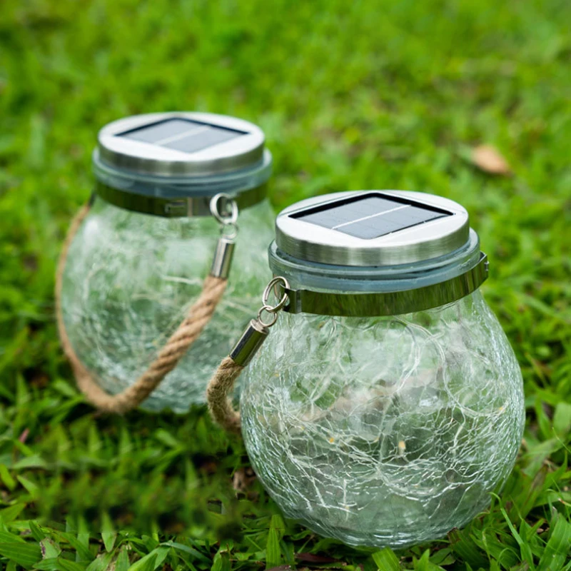 20 LEDs Solar Powered 2M 20LEDs Mason Jar Lid Insert Fairy String Light for Garden Christmas Party Outdoor Light Strings