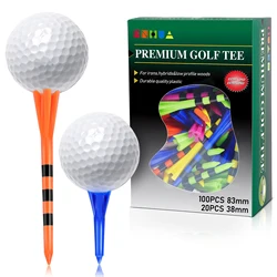 Golf Tees Stand Printing Scale, Unbreakable reduz o atrito, rotação lateral plástica, suprimentos de golfe, 5 pinos, 120 pcs